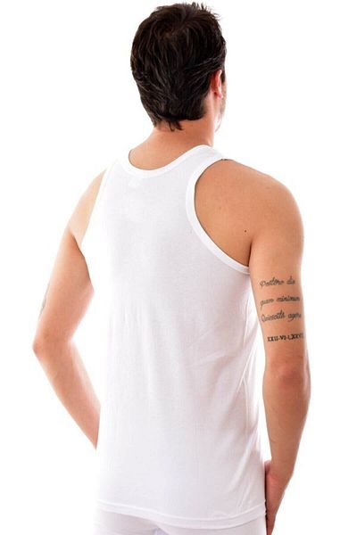 Modaley Giyim Evil Eye Star Set of 6 White Men's Undershirt 100% Cotton