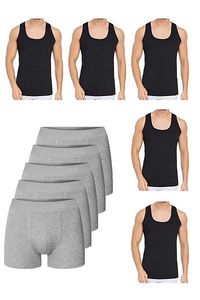 SİERNA 10 Piece Athlete and Boxer Set Economic Package 5 Boxers 5 Athletes Srn-001549