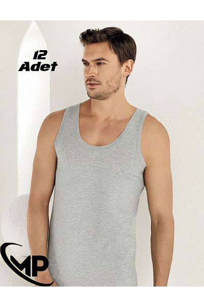 Modaley Giyim Pack of 12 Men's Colorful Undershirt 100% Cotton