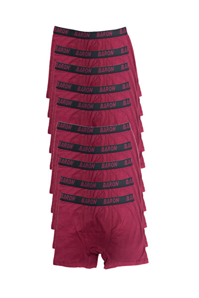 Modaley Giyim 10 части бордо червени боксерки Economic Lycra -ml01