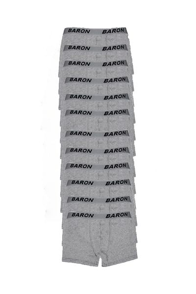 Modaley Giyim 12 Τεμάχια Γκρι Lycra Economic Boxer Short -ml01