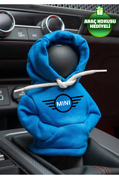 Freeyez Mini Cooper Blue Gear Shift Hoodie - Car Wear Fleece Auto Accessory S...