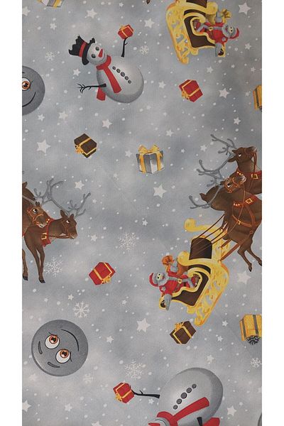 gonk Round,Christmas Patterned,Duck (Liquid Protective,Stain-Protective) Fabric,Tablecloth
