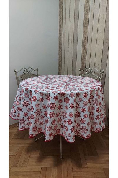 gonk Round,Christmas Patterned,Duck (Liquid Protective,Stain-Protective) Fabric,Tablecloth
