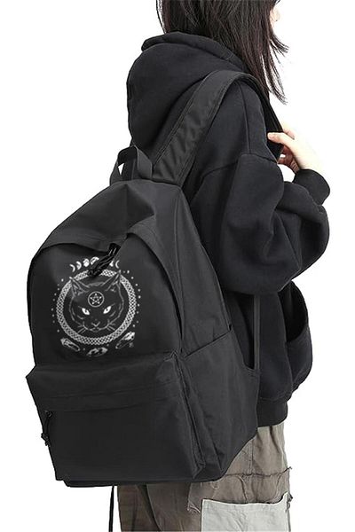 Aesthia Σακίδιο πλάτης Unisex με τυπωμένο ταρώ γάτα ΜΑΓΚΑΝΘΛΟΝΙΟΥ