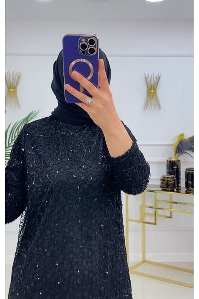 VALENS BOUTİQUE Rochie de seara Hijab Rochie stralucitoare cu pietre