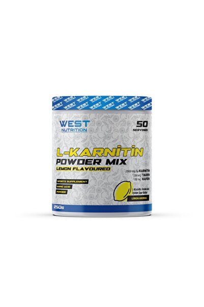West Nutrition L-Karnitin Taurin Toz 250 gr 50 Servis Limon Aromalı