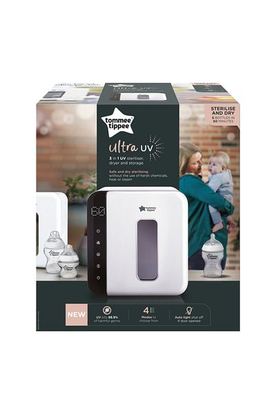 tommee tippee Ultraviolet Steriliser for Baby Bottles, 3 in 1 – Sterilise, Dry and Store