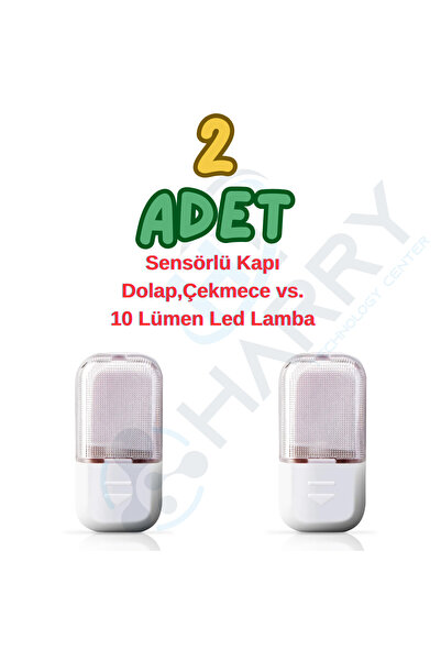 harry 2 Adet Pilli Çok Amaçlı Dolap Kapı vs. 1 Watt 10 Lümen Otomatik Manyeti...