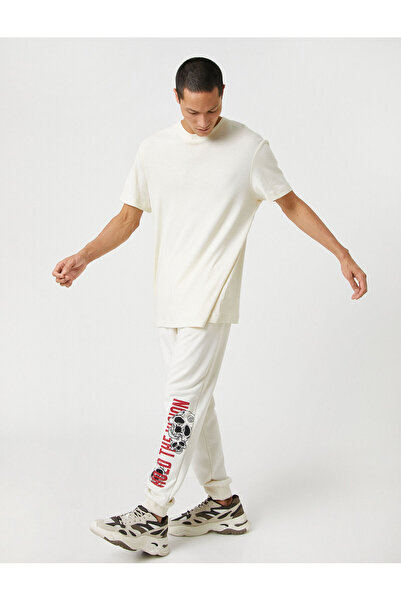 Koton Παντελόνι Jogger με στάμπα κρανίου - με κορδόνι στη μέση και τσέπες