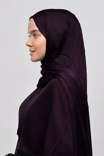 Altobeh Janjan Shiny Satin Textured Hijab βραδινό φόρεμα σιφόν σάλι-δαμάσκηνο