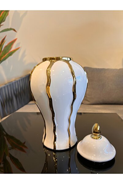 Larus Kavanoz  kapaklı  vazo yükseklik47cm