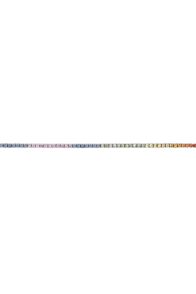 Londia Jewellery 4.00 karat Gökkuşağı Safir Taşlı Tennis Bileklik 1115122