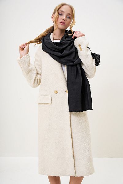 Trend Alaçatı Stili Schwarzer langer gewebter Schal mit Quasten für Damen ALC-X13251