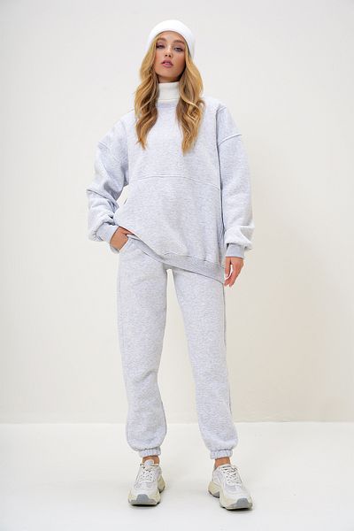 Trend Alaçatı Stili Grimelange Damen-Trainingsanzug-Set mit Rundhalsausschnitt, Oversize-Sweatshirt und elastischem Bein ALC-X13095