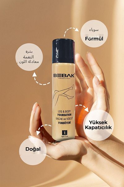 Bebak Leg Foundation No:1 Light Light Tone 75 ml