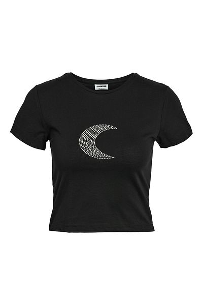 Noisy May NMMOLLY STARMOON Crop Top - S/S JRS