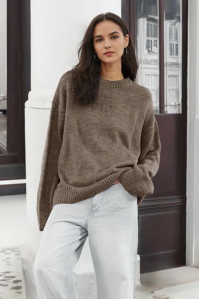 Trendyol Collection Pulover de tricotat cu textura moale, cu croiala larga de nurca TWOAW25KZ00168