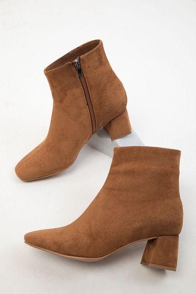 SOHO Tan Suede Dámské boty - 19994 Model Bootie