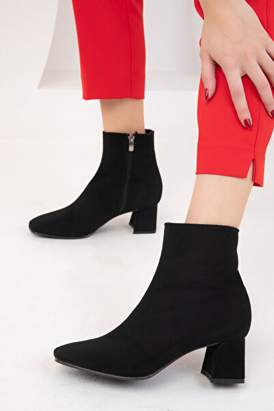 SOHO Siyah Süet Kadın Bot & Bootie 19994