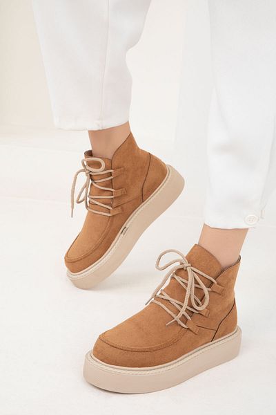 SOHO Dámské semišové boty Tan Suede – model 19927