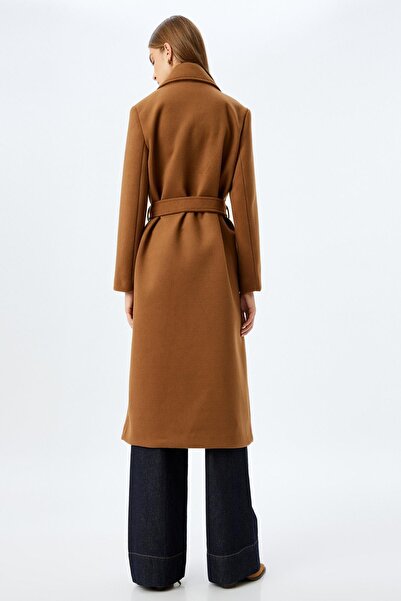 Koton Hnedý dámsky kabát 5Wak00156Ew
