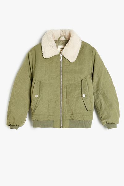 Koton Kids Khaki Girl's Jacket 5Wkg20016Aw