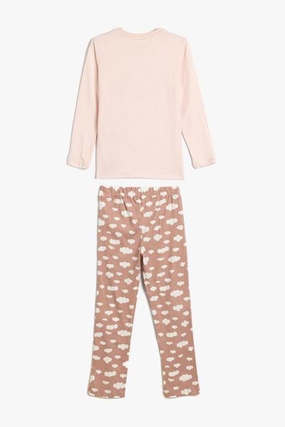 Koton Kids Rosa Mädchen-Pyjama-Set 5WLK40020MK