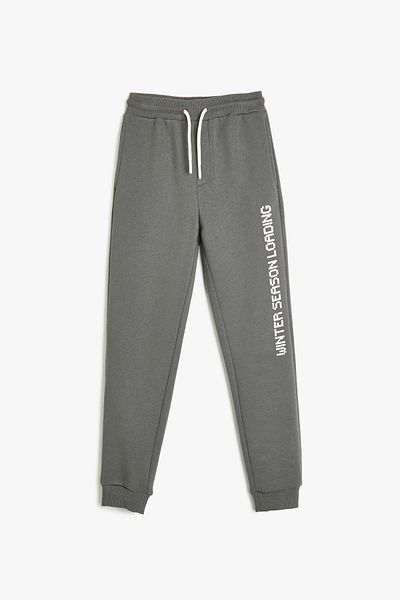 Koton Kids Anthrazitfarbene Jungen-Jogginghose 5WKB40128TK
