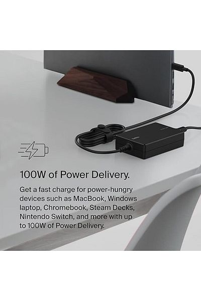 Belkin Connect 100W Usb-C Core Gan Power Adapter - Fast Charging, Universal Compatibility