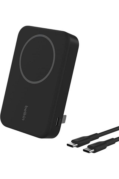 Belkin Boostcharge Pro 10000Mah Wireless Power Bank - Qi2, Magsafe Compatible Portable Charger - Black