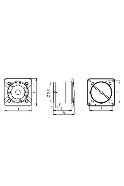 Bosch F1700 WS 100 Sessiz Duvar Tipi Aksiyal Fan