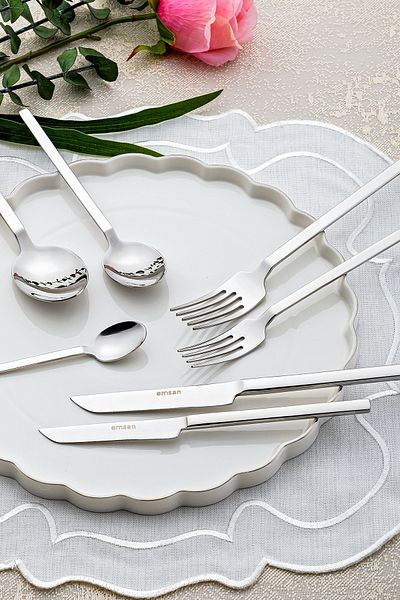 Emsan Storm 84 Piece Cutlery Set for 12 Persons with Luxury Box