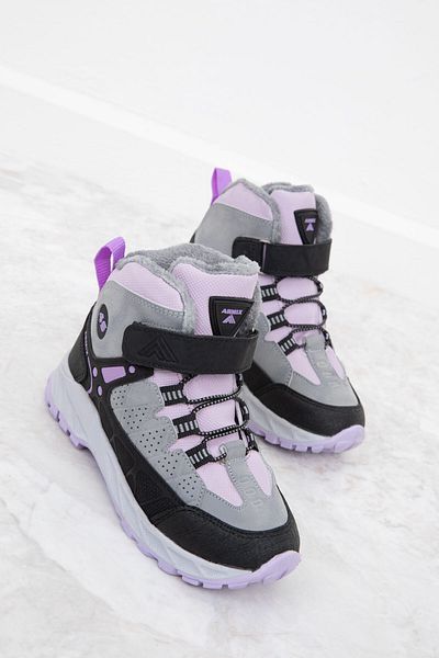 SOHO Šedo-černo-fialové dětské unisex boty a botičky 20000
