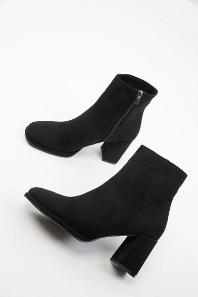 SOHO Μαύρα σουέτ γυναικείες μπότες - 19949 Model Bootie