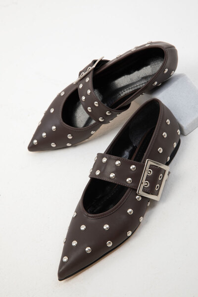 SOHO 19993 Model Brown Color Women's Ballerinas