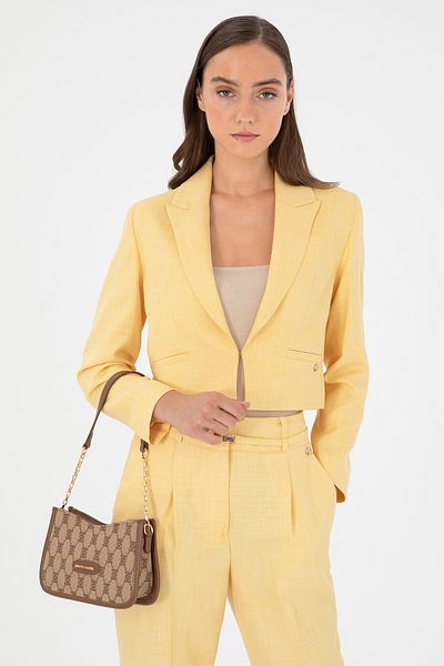 Pierre Cardin Καφέ γυναικεία τσάντα ώμου 05PO24K1676
