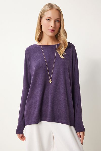 Happiness İstanbul Жіноча блузка Murdum Crew Neck Bat Sleeve Orme Блузка EN00616