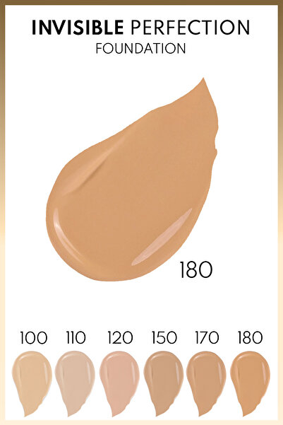 NOTE Invisible Perfection Foundation Hafif Yapılı Doğal Bitişli Fondöten - 180 Warm Sand