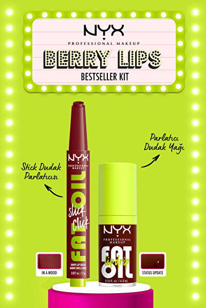 NYX Professional Makeup Fat Oil Lip Drip Parlatıcı Dudak Yağı Status Update &...