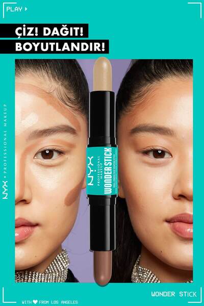 NYX Professional Makeup Wonder Stick Çift Taraflı Krem Kontür ve Aydınlatıcı Stick - Fair