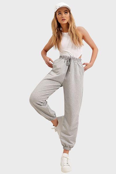 Trend Alaçatı Stili Damskie spodnie dresowe Grimelange Seasonal Elastic Two Yarn ALC-Y2933