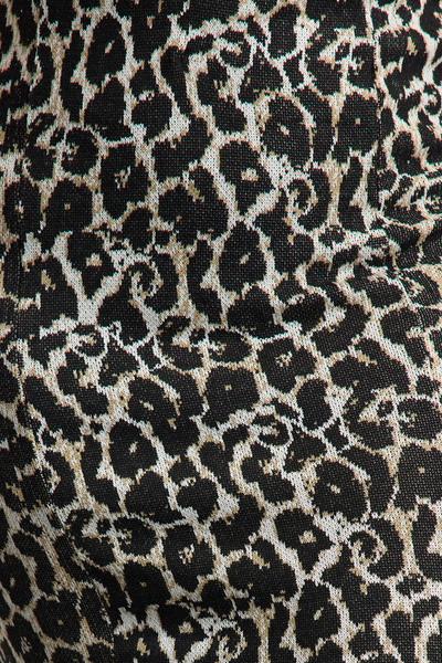 Trendyol Curve Кафява плетена пола с жакардов плат с леопард и голям размер Tbbaw25Az00024