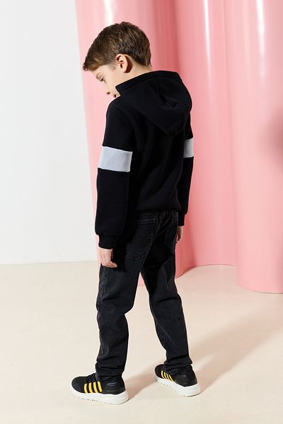 Trendyol Collection Anthrazitfarbene, gerade, normale, flexible Denim-Hose für Jungen TKDSS24PL00014