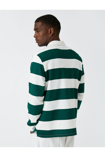 Koton Κολλεγιακή στάμπα φούτερ Polo λαιμόκοψη