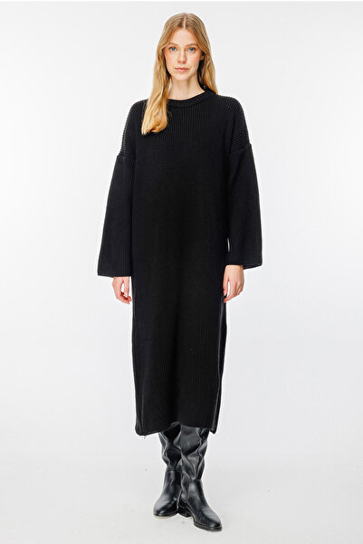 Hooopstore Μαύρο Πλεκτό Φόρεμα