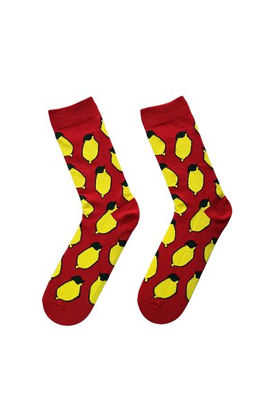 daphne studio Taco Fastfood - Fish Pink Purple Women's Socks Patterned Unisex Socket Below Knee