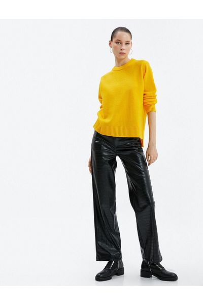 Koton Basic Knitwear Sweater Long Sleeve Crew Neck