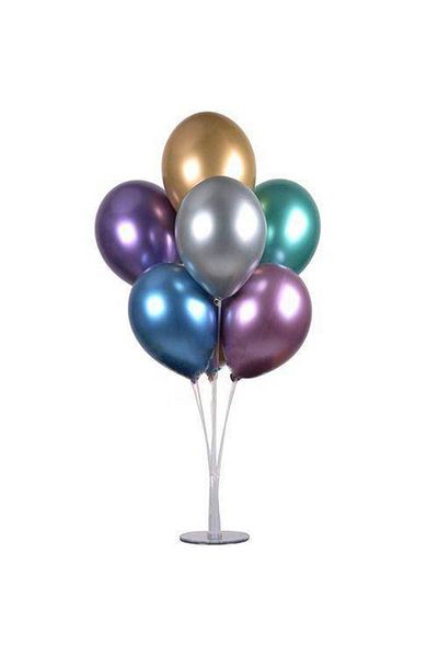 Parti Dükkanım Balloon Stand with Metallic Balloons 10 Pieces