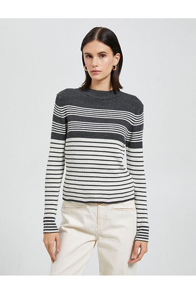 Koton Half Turtleneck Sweater Knitwear Slim Fit Cashmere Textured